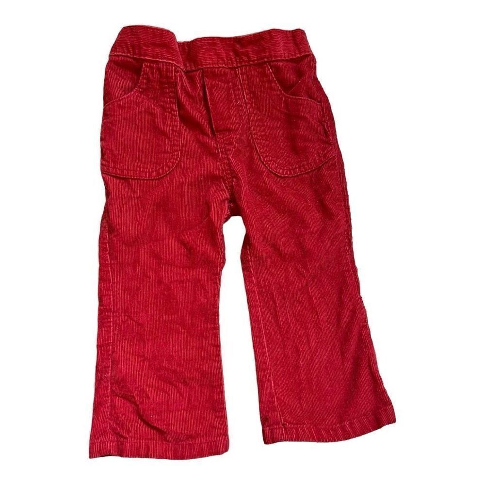Baby Girls Toughskins Heart Pocket Valentines Corduroy  Flare Leg Pants - 18 mo